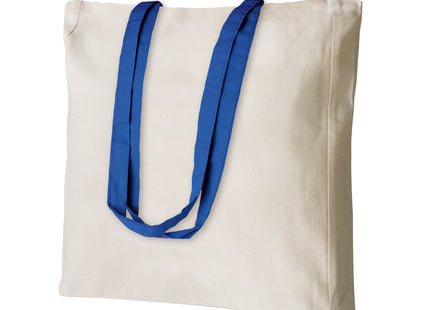 Shopper in Cotone 220 g/m² con Soffietto e Manici Colorati – Shelley PG194