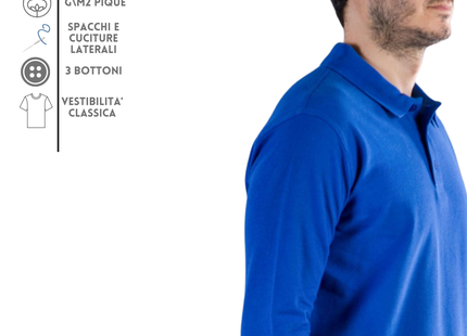 Polo a manica lunga personalizzata | Cod. BS210