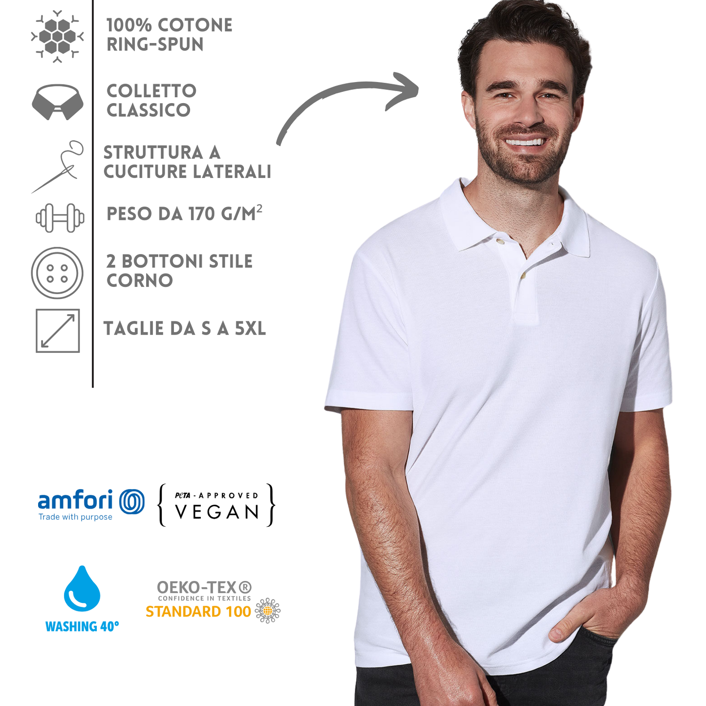 Polo personalizzate a manica corta | Cod. ST3000