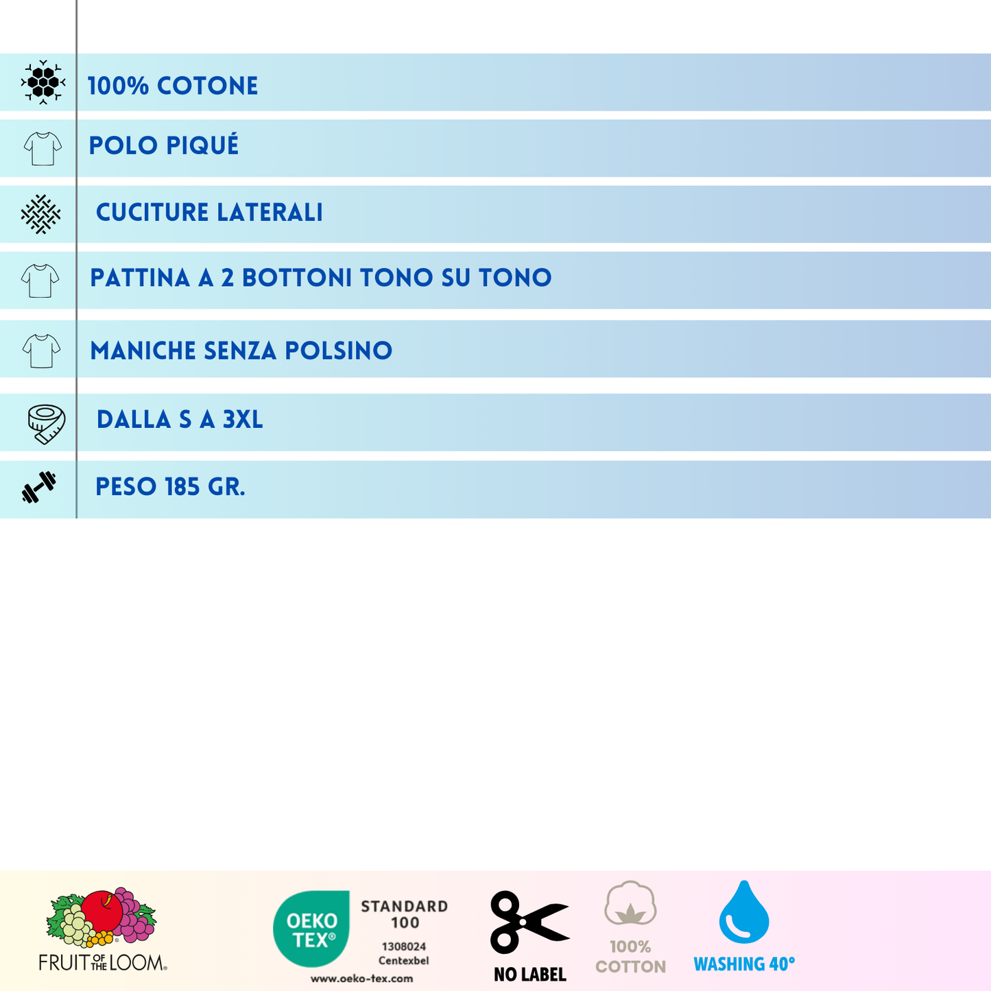Polo personalizzate Fruit Of The Loom | Cod. FR630500