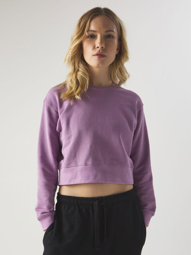 Felpa Donna Crop Girocollo Soho RNRW33
