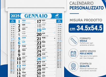 Calendario olandese personalizzato 2027 Passafoglio