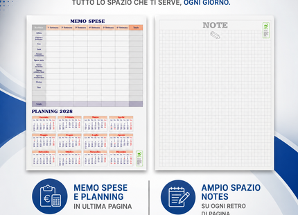 Calendario olandese personalizzato 2027 Quadrettato