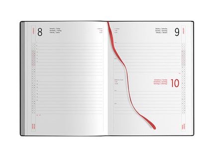 Agenda giornaliera personalizzata 2027 con elastico - 15x21 cm