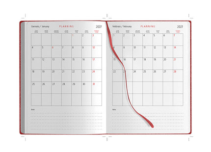 Agenda giornaliera personalizzata con tasche 2027 - 15x21 cm