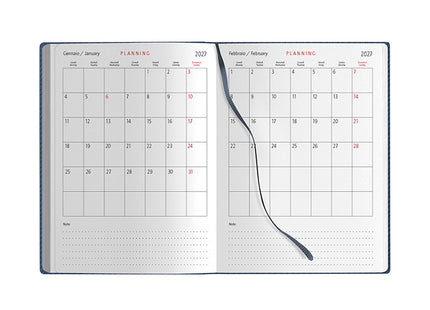 Agenda giornaliera personalizzata 2027 con tasca - 15x21 cm