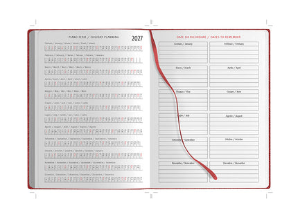 Agenda giornaliera personalizzata con tasche 2027 - 15x21 cm