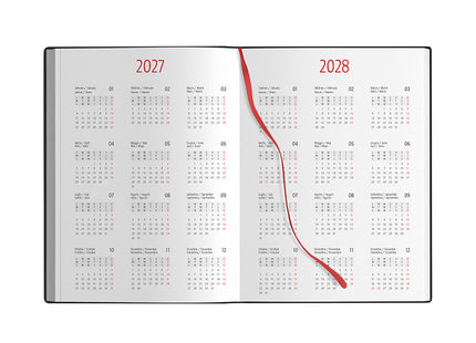 Agenda giornaliera personalizzata 2027 con elastico - 15x21 cm