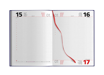 Agenda giornaliera personalizzata 2027 quadrettata - 15x21 cm