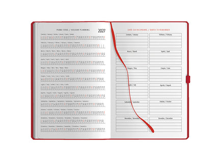 Agenda giornaliera personalizzata 2027 con elastico - 14,5x21