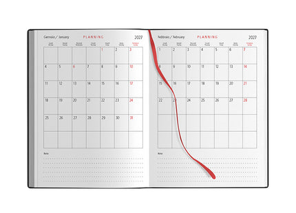 Agenda giornaliera personalizzata 2027 con elastico - 15x21 cm