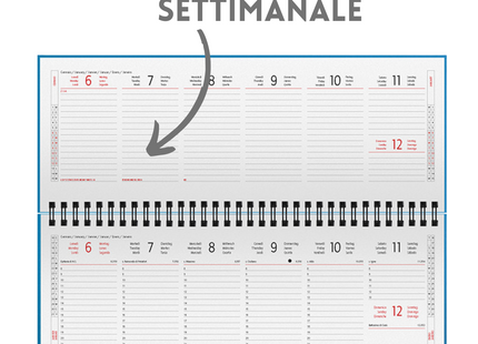 Planning personalizzati 2026 settimanali 30x14 cm | Cod. PB489
