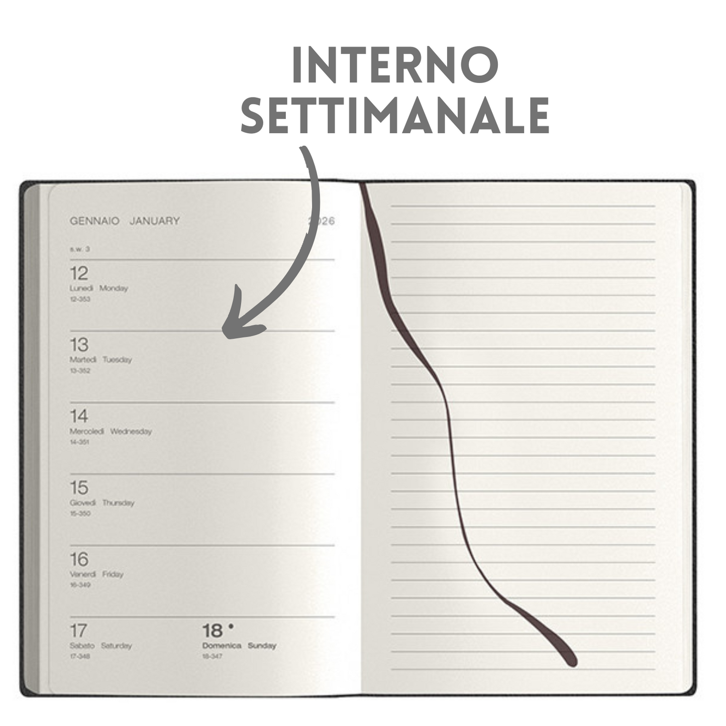 Agende personalizzate 2026 Settimanali 9X14 | Cod. PB326