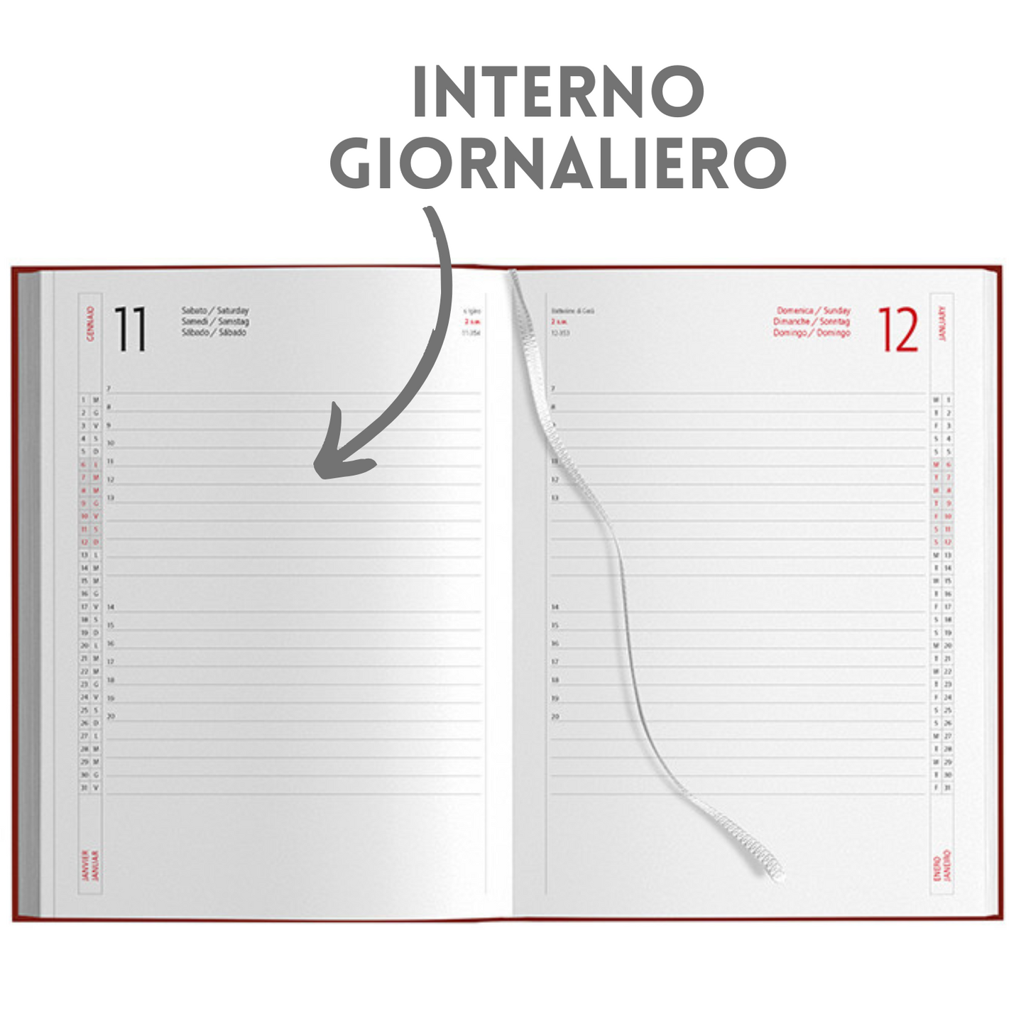 Agende personalizzate 2026 Giornaliera 17x24 | Cod. PB510