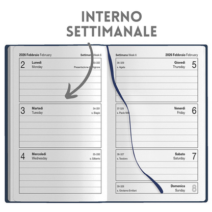 Agende personalizzate 2026 Settimanali 9X14 | Cod. PB287