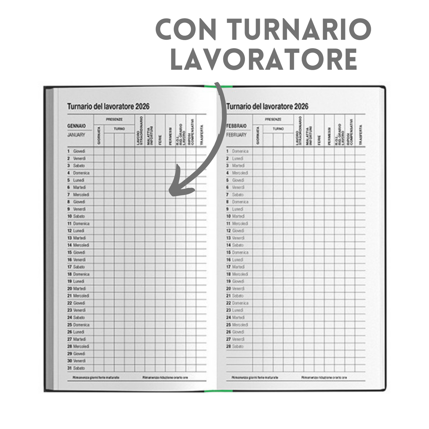 Agende personalizzate 2026 Settimanali 8X15 | Cod. PB350