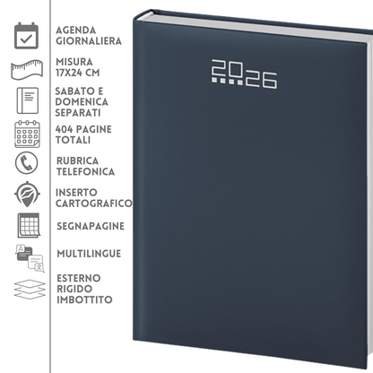 Agende personalizzate 2026 Giornaliera 17x24 | Cod. PB510