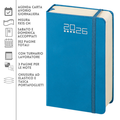 Agende personalizzate 2026 Giornaliera 9X15 | Cod. PB544