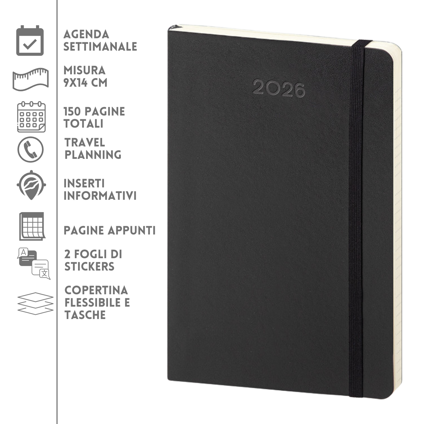 Agende personalizzate 2026 Settimanali 9X14 | Cod. PB326