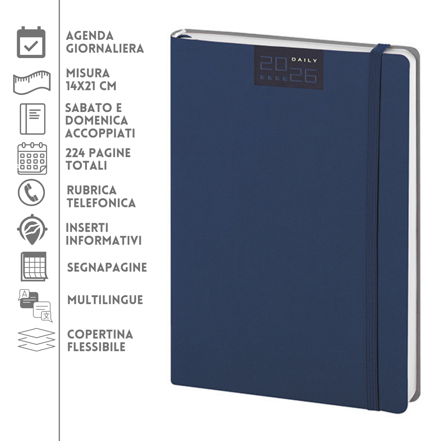 Agende personalizzate 2026 Bigiornaliere 14x21 | Cod. PB356