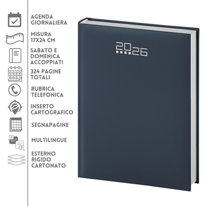 Agende personalizzate 2026 Giornaliera 17x24 | Cod. PB512