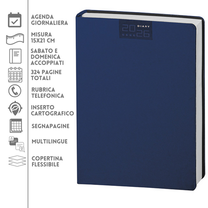 Agende personalizzate 2026 Giornaliera 15X21 | Cod. PB330