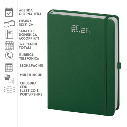 Agende personalizzate 2026 Giornaliera 15X21 | Cod. PB528