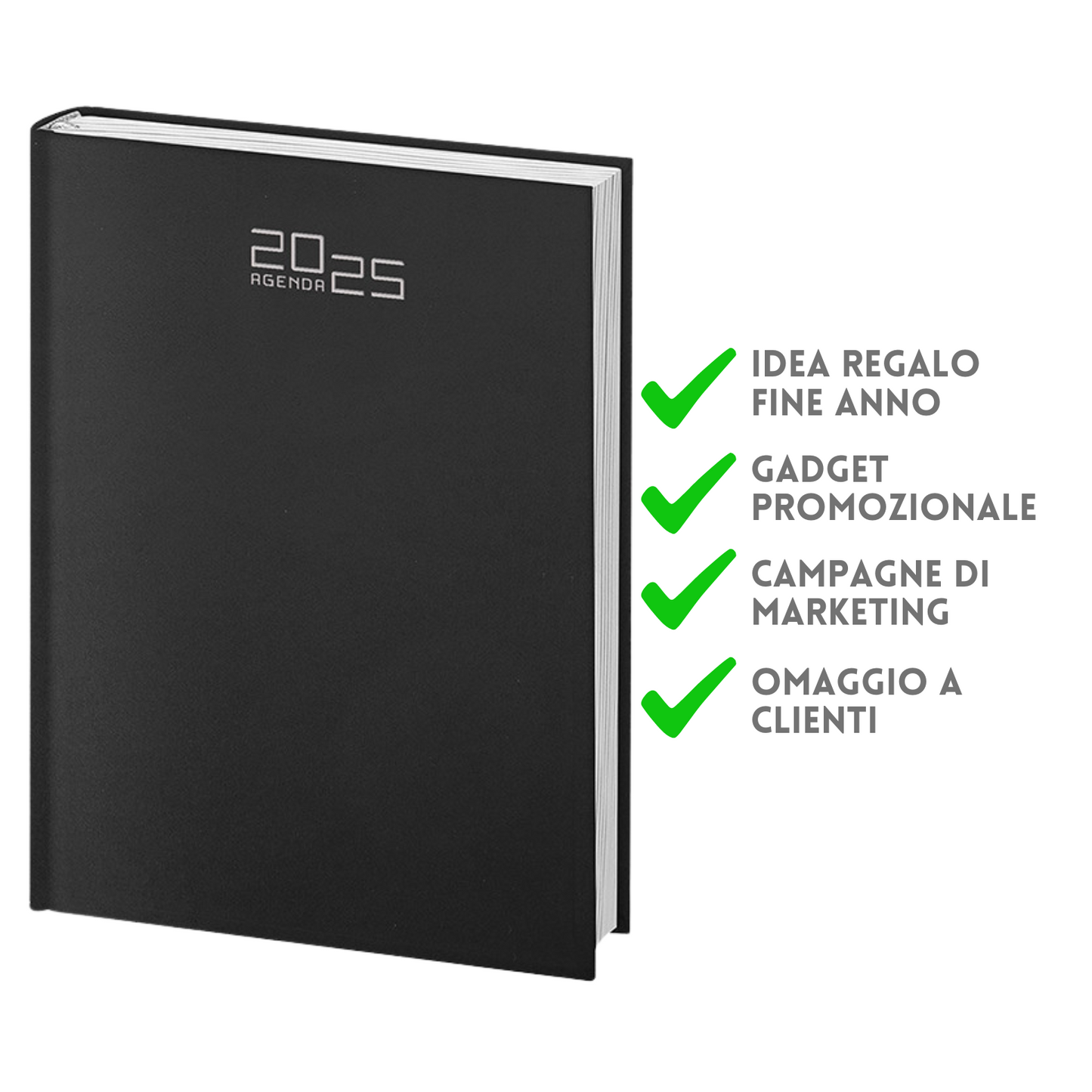 Agende quadrettate personalizzate 2025 Giornaliera 15X21 | Cod. PB535