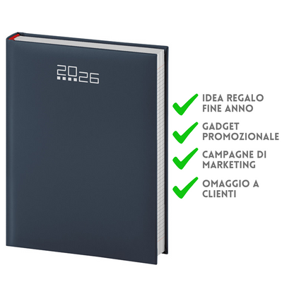 Agende quadrettate personalizzate 2026 Giornaliera 15X21 | Cod. PB535