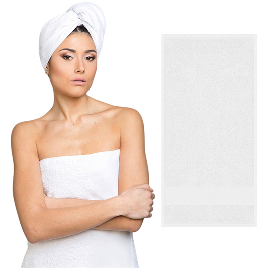 Asciugamano da palestra spugna bianca 50x100 cm  | Cod. PM925