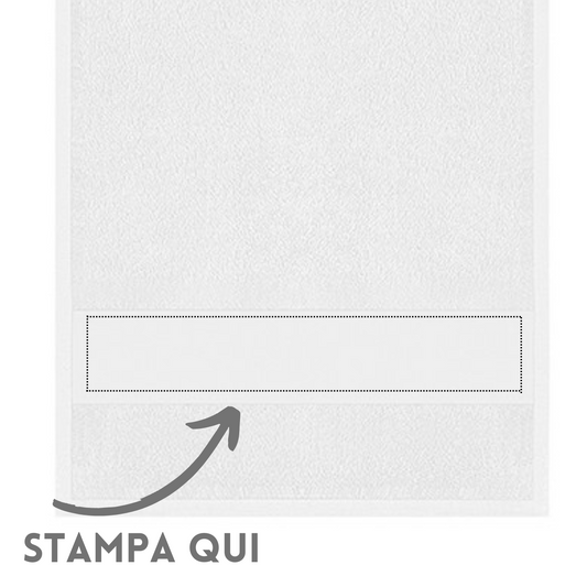 Asciugamano da palestra spugna bianca 50x100 cm  | Cod. PM925