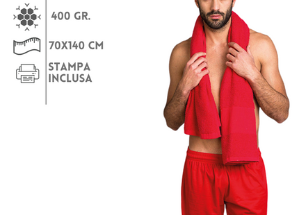 Asciugamano da palestra spugna 70x140 cm  | Cod. PM930