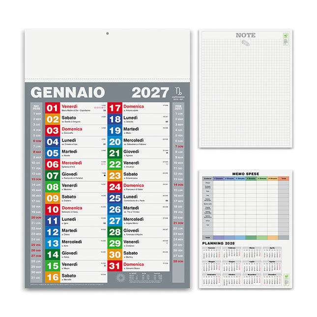 Calendario olandese personalizzato 2027 Block
