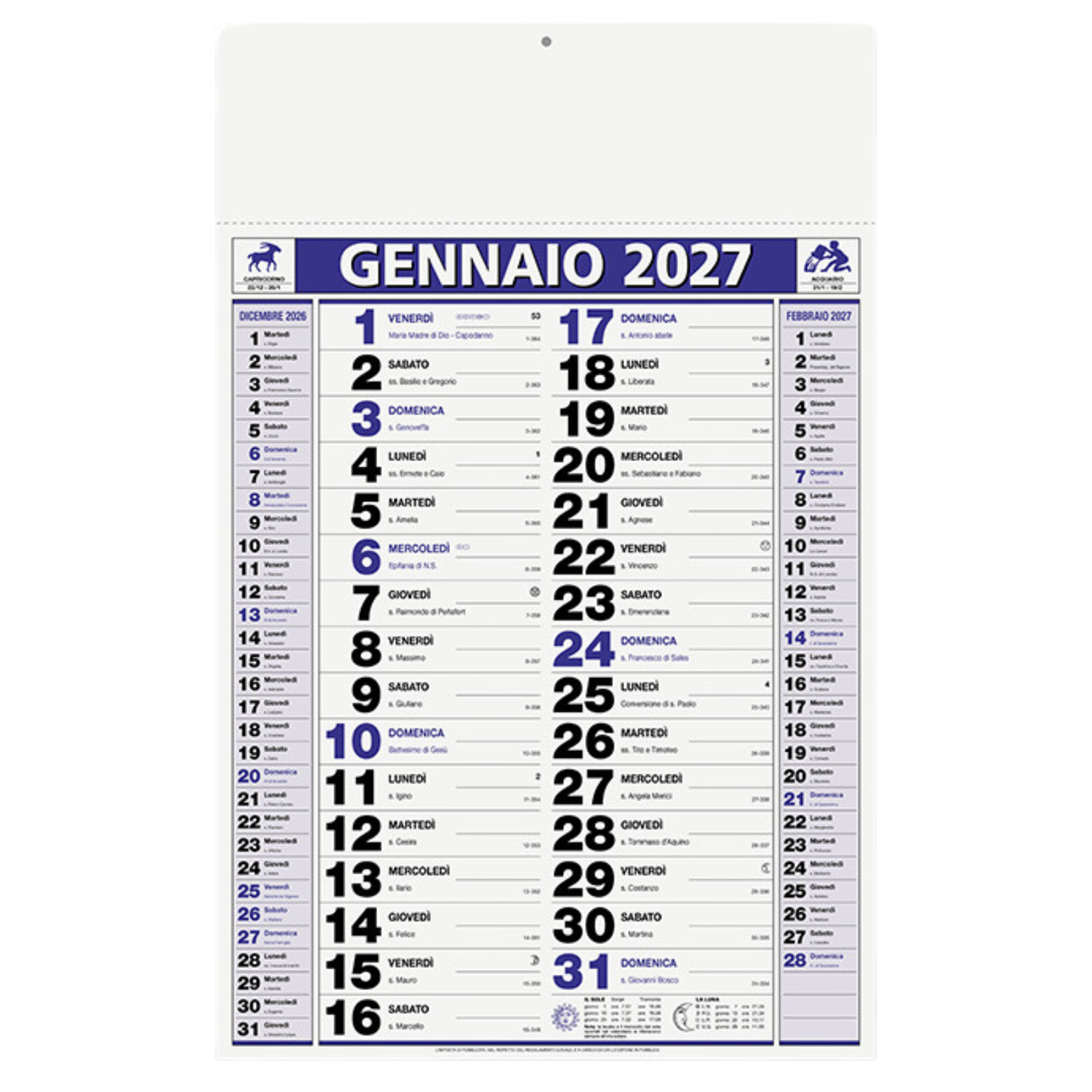 Calendario olandese personalizzato 2027 Elegant