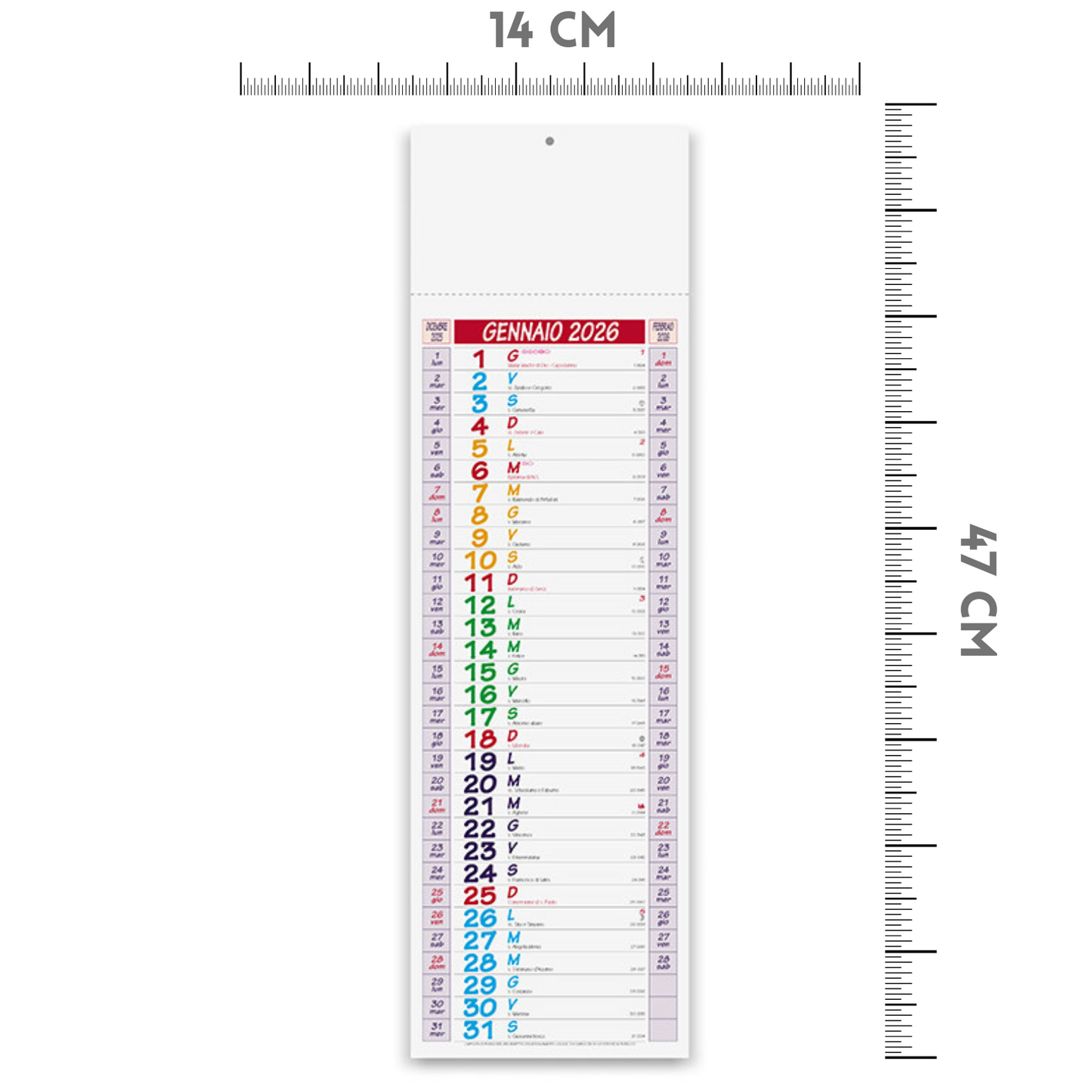 Calendario personalizzato 2026 modello Slim | Cod. PA670