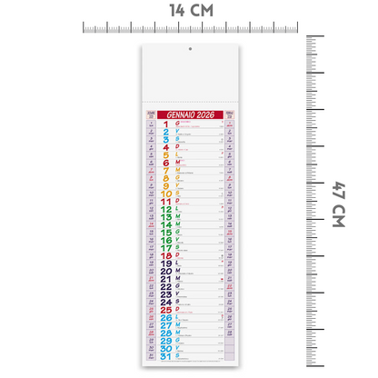 Calendario personalizzato 2026 modello Slim | Cod. PA670