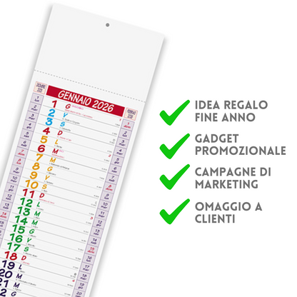 Calendario personalizzato 2026 modello Slim | Cod. PA670