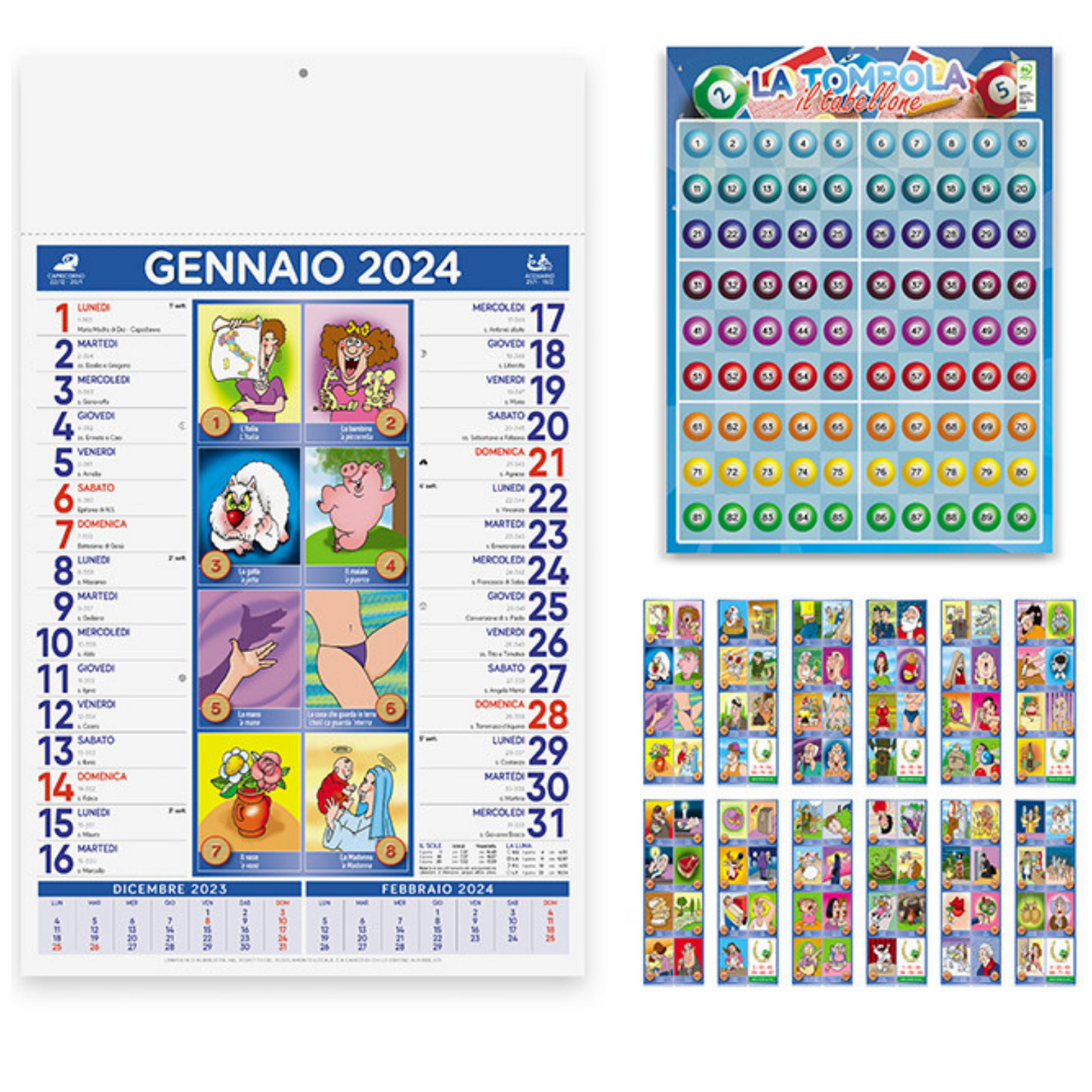 Calendari personalizzati 2024 illustrati PA114