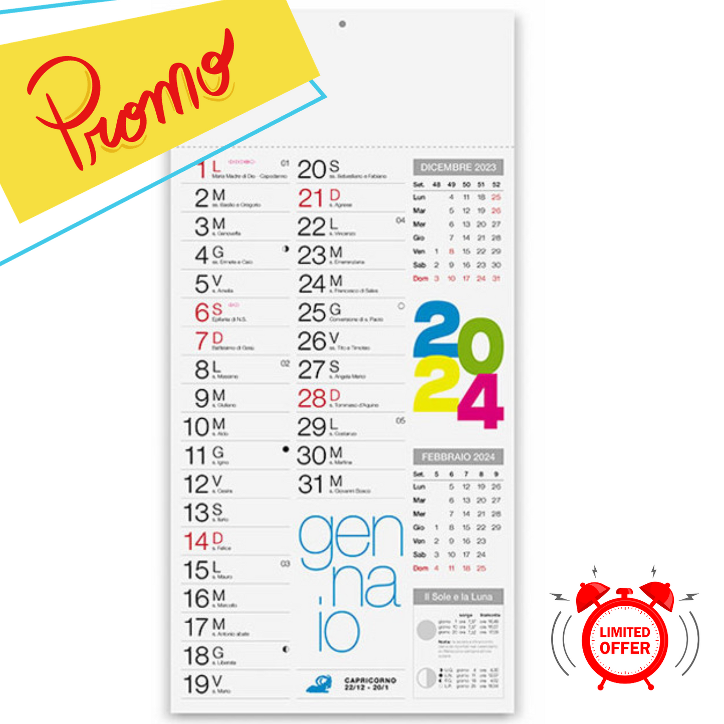 OUTLET STOCK 50 PEZZI Calendario olandese 2024 personalizzato
