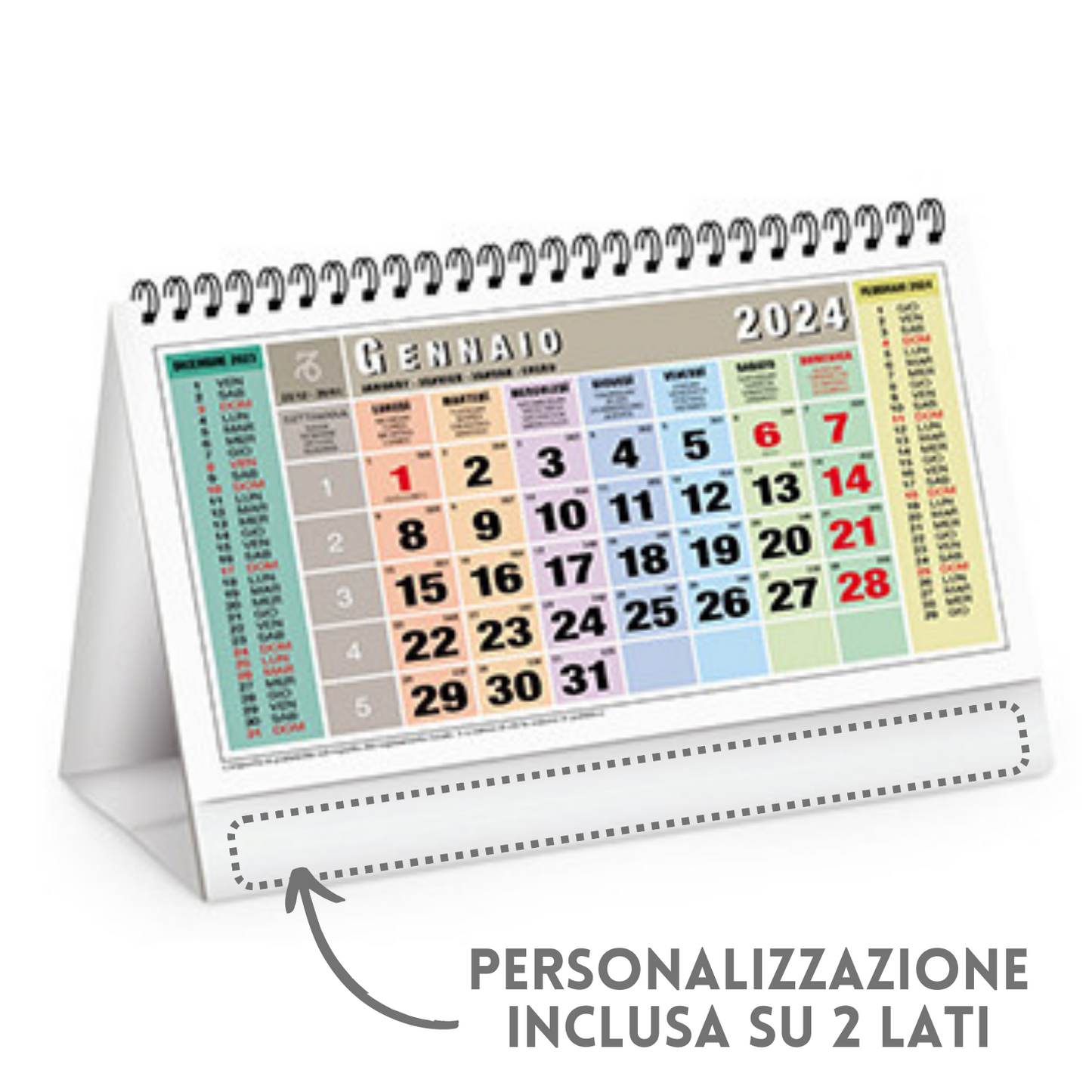 Calendari personalizzati 2024 da banco PA730