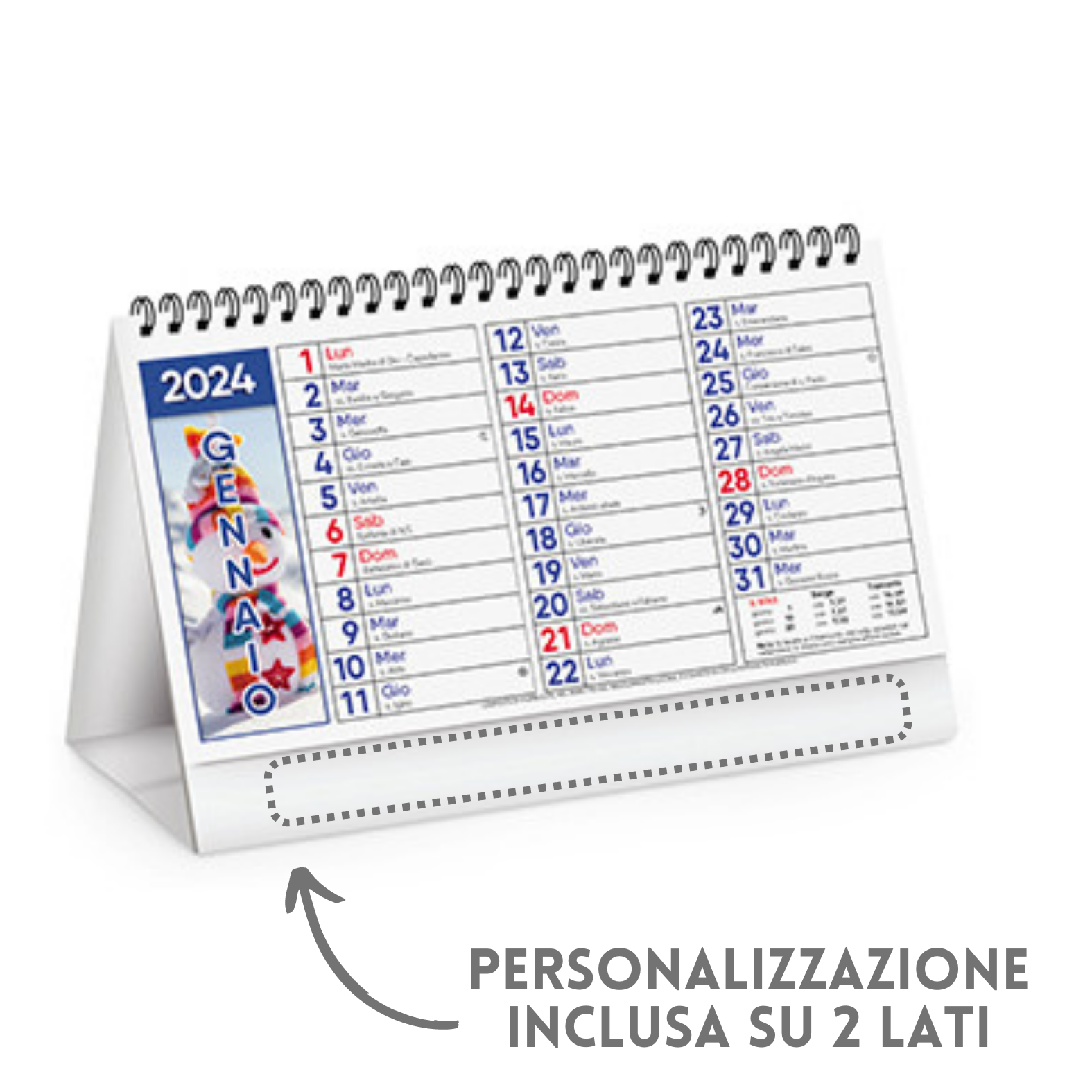 Calendari personalizzati 2024 da banco PA740