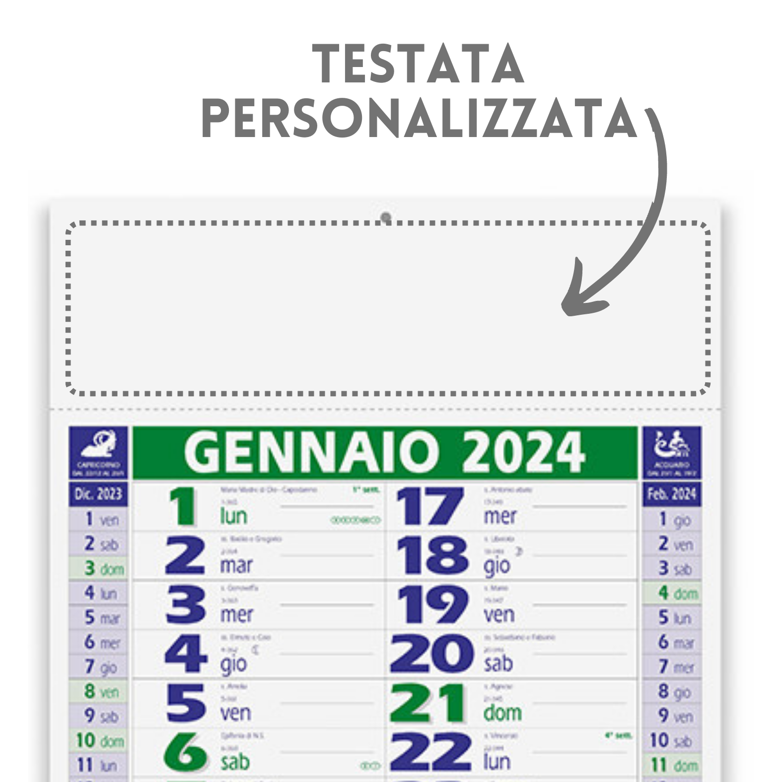 Calendari personalizzati 2024 olandesi PA620