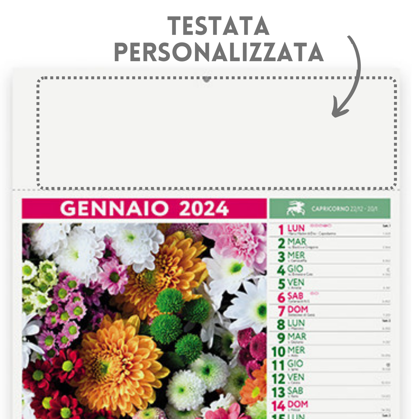 Calendari personalizzati 2024 illustrati PA103