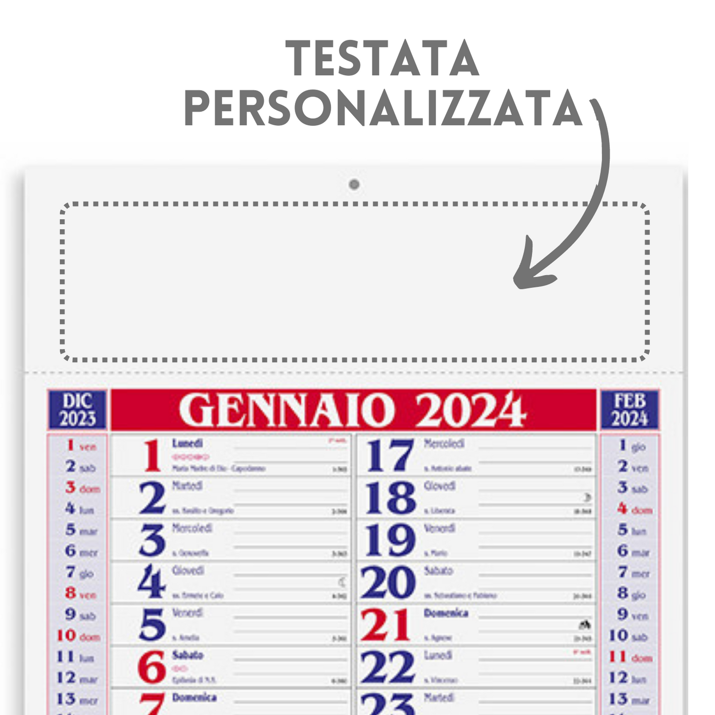 Calendari personalizzati 2024 olandesi PA650
