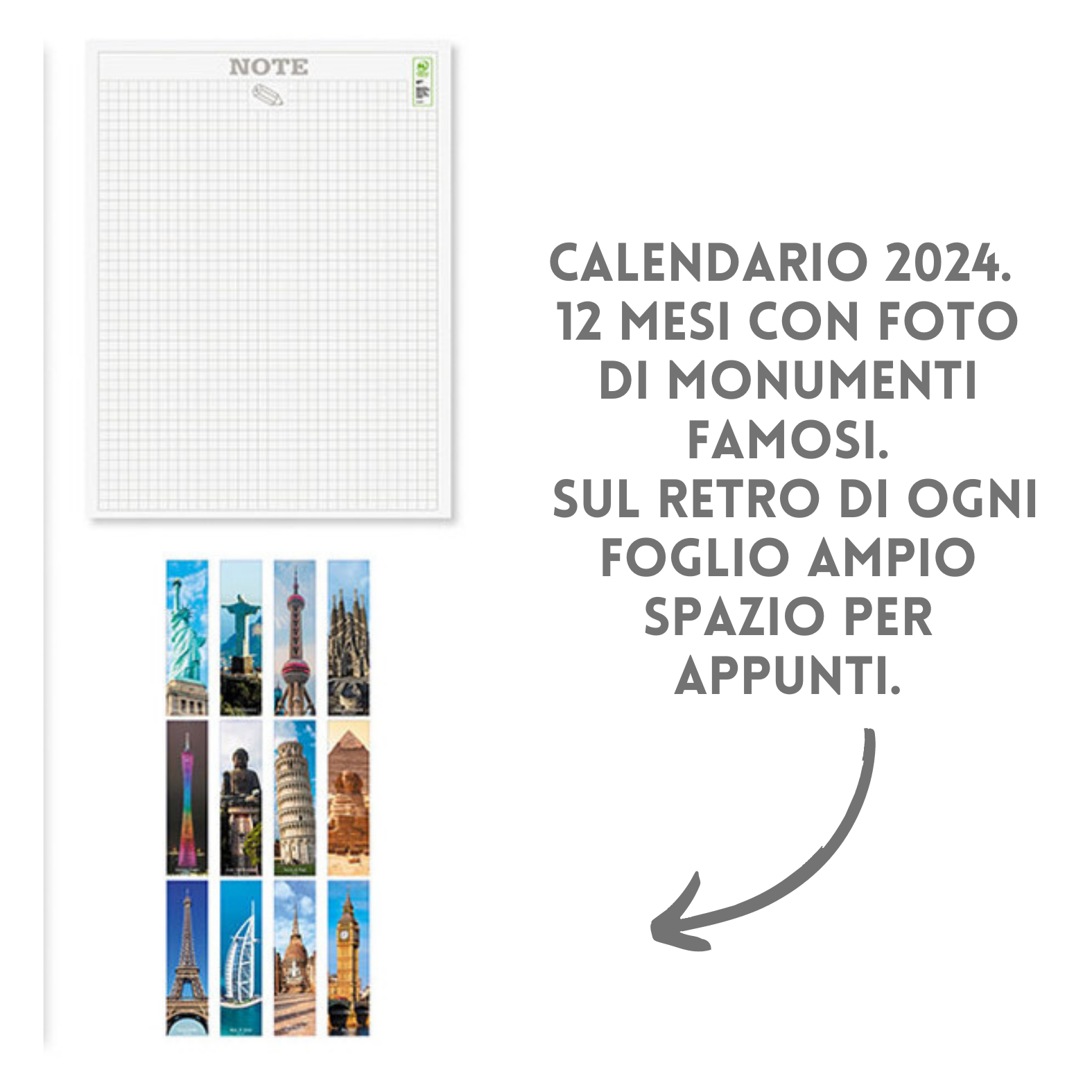 Hole Gadget  Calendari Personalizzati 2024 in Stock da 100 Pezzi Olandesi  da Banco per Uffici