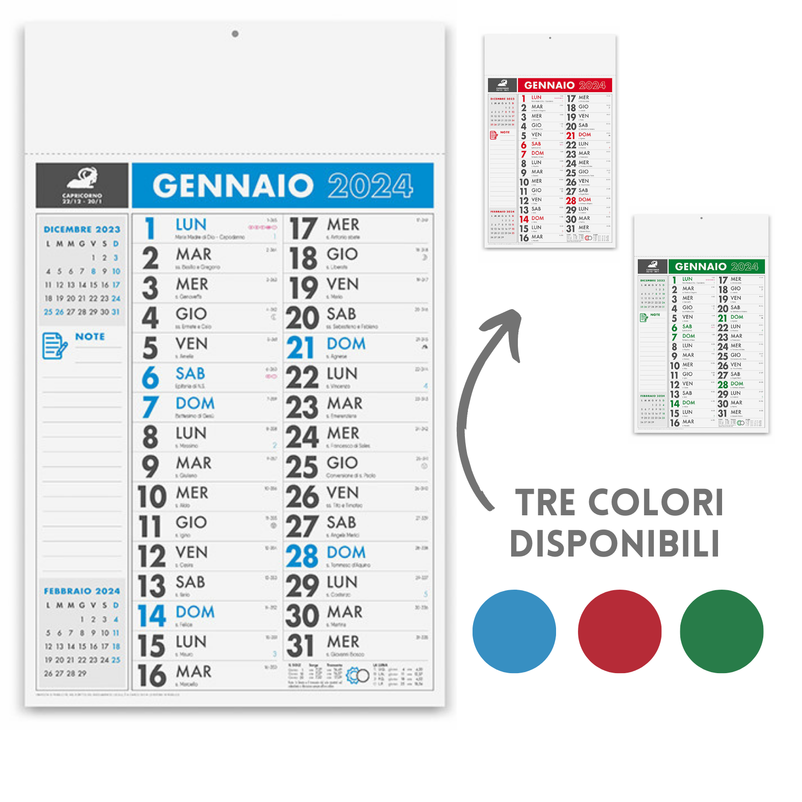 Calendari pane personalizzati 2024 ❤️ AGM