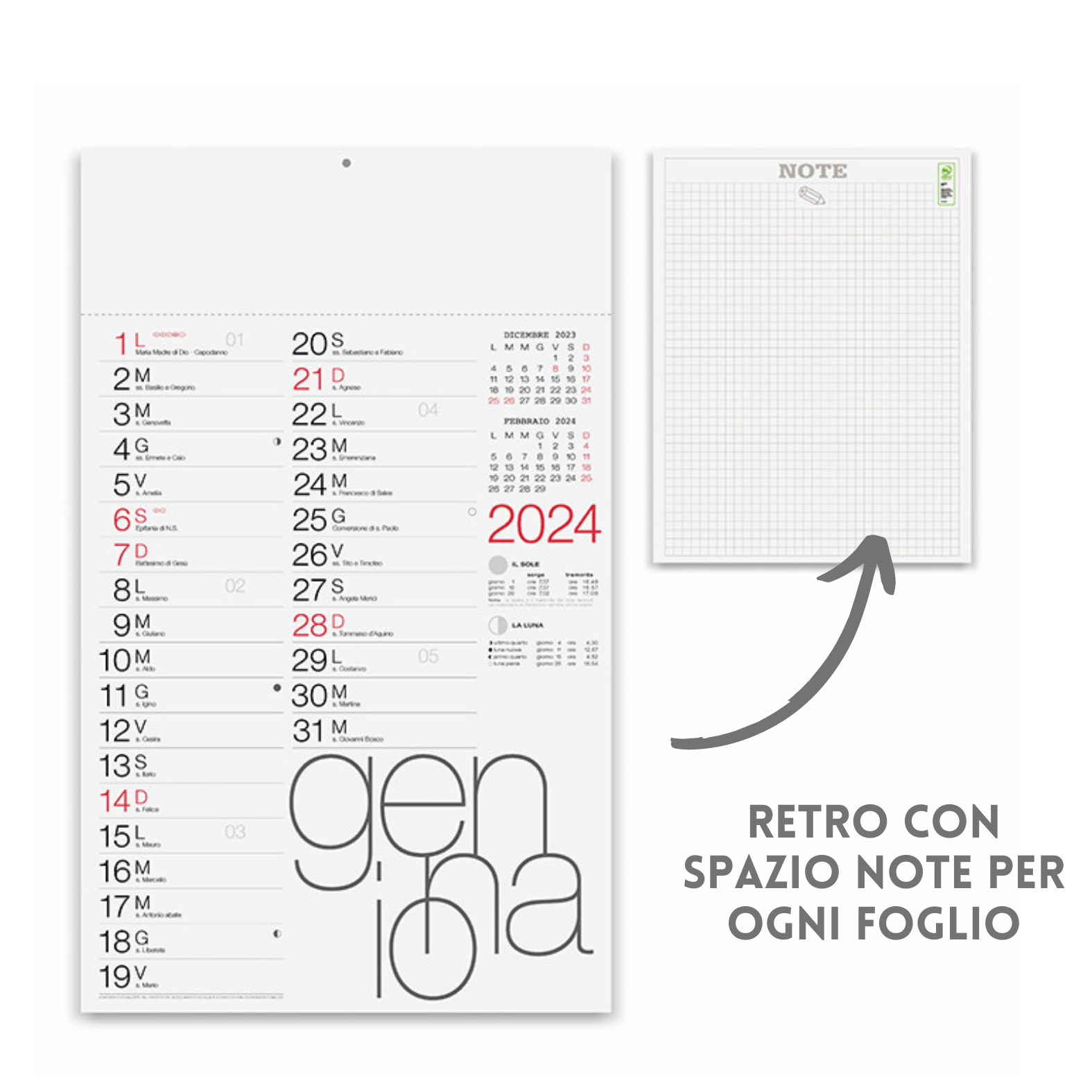 Calendari personalizzati 2024 olandesi PA615