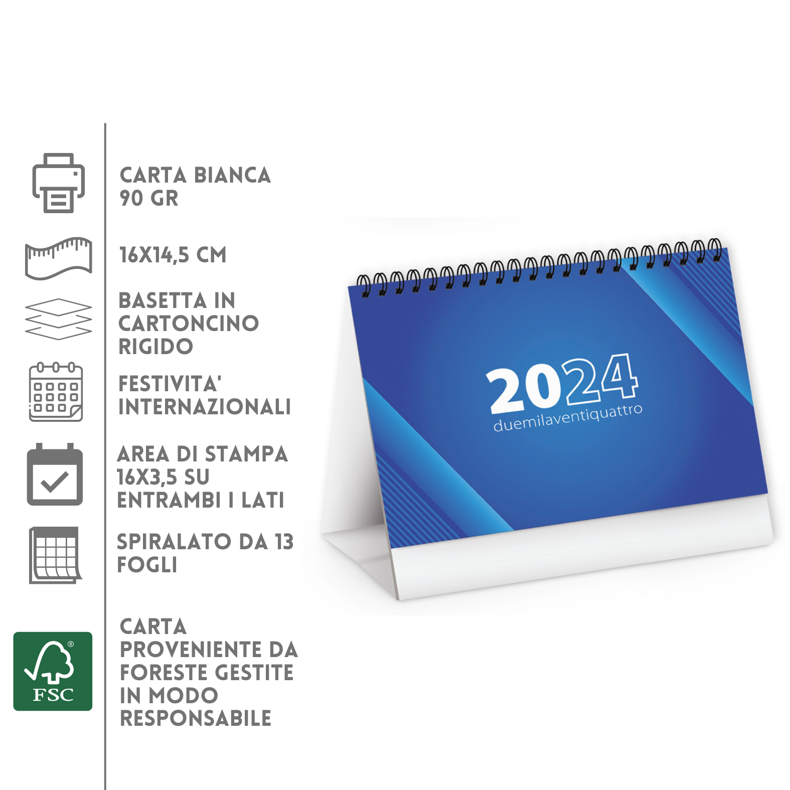 Calendari a Strappo, Blocchi Ministeriali 2024 vari formati - La Gazza shop