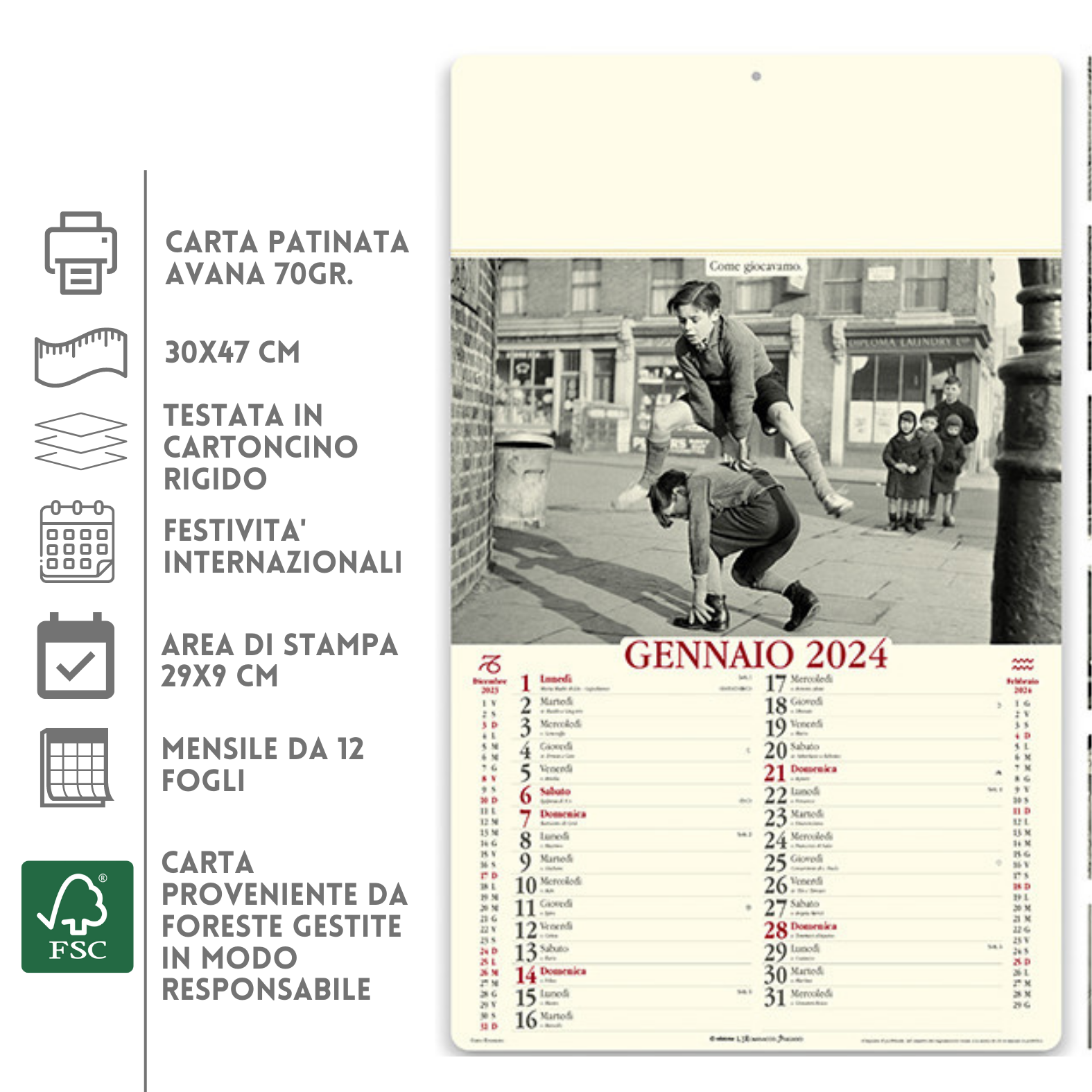 Calendari personalizzati 2024 illustrati PA022
