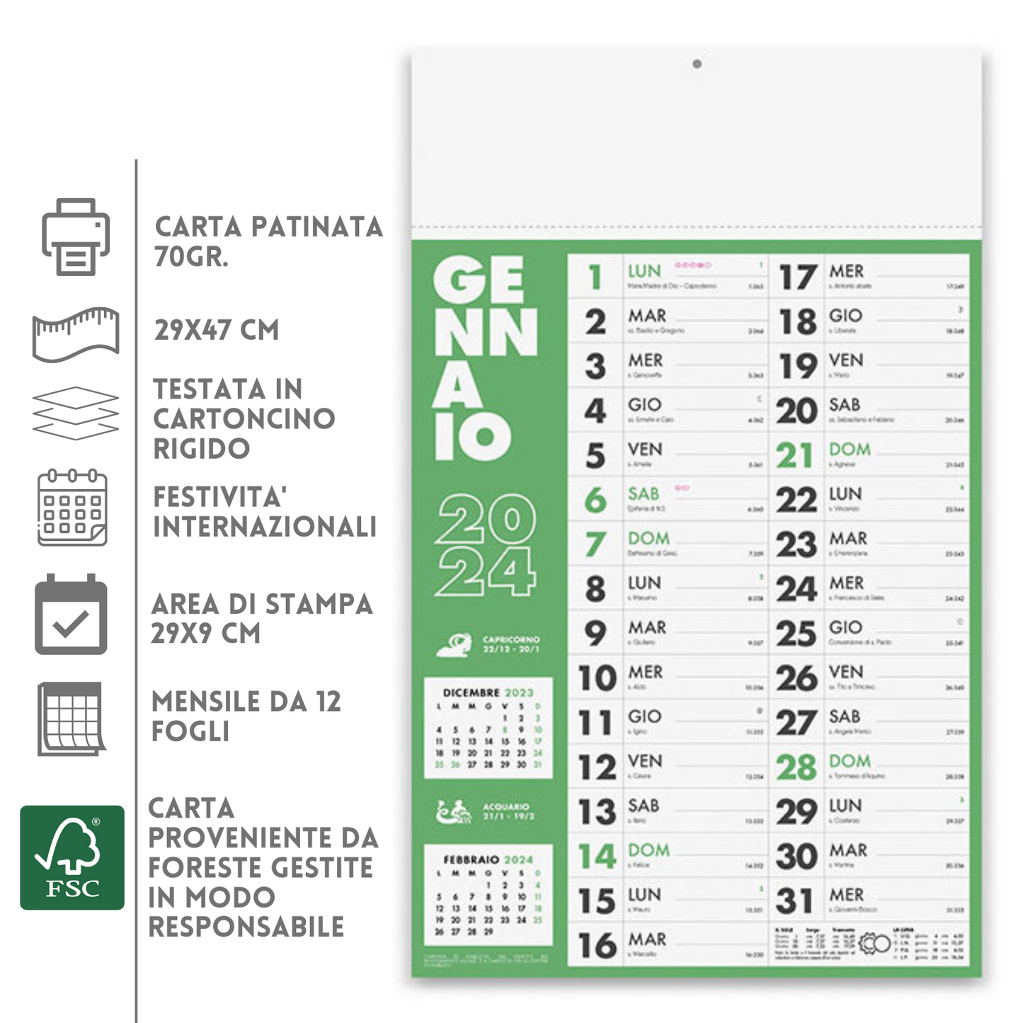 Calendari personalizzati 2024 olandesi PA611